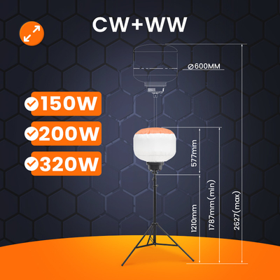 چراغ های بالون Led قابل حمل ساخت 320W برج چراغ دیزل برای روشنایی موقت