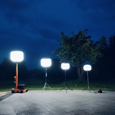 1200 وات چراغ های بالون LED برج سه پایه چراغ های کاری در فضای باز برای پیمانکاران