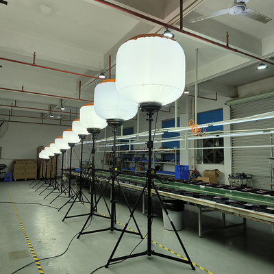 1200 وات چراغ های بالون LED برج سه پایه چراغ های کاری در فضای باز برای پیمانکاران
