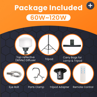چراغ بادکنک LED در فضای باز 120W 150W برج چراغ تلفن همراه برای مهمانی ها