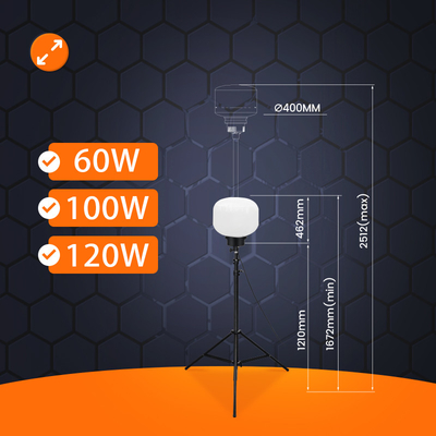 چراغ بادکنک LED در فضای باز 120W 150W برج چراغ تلفن همراه برای مهمانی ها