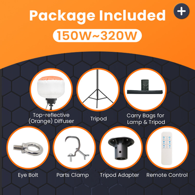 باتری کار می کند بالون های LED قابل استفاده مجدد 200W 320W برج نورپردازی تلفن همراه برای رویدادهای بیرونی