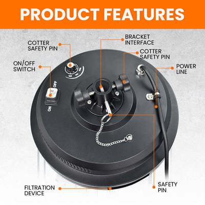 چراغ بالونی LED 500 وات IP65 50000 ساعت 160lm/W AC90-305V